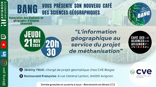 La géomatique au service du projet de méthanisation I Avec Jérémy Truc I Café des sciences géo [upl. by Bamberger]