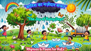 Joy of Rainy Days  बुंदे और बादल  Rhymes  बच्चों की कविता nurseryrhymes kidspoem hindirhymes [upl. by Samuele]