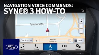 How to Use SYNC®3 With Navigation Voice Commands  SYNC 3 HowTo  Ford [upl. by Nelsen]