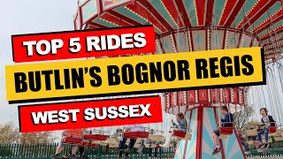 Top 5 BEST Rides at Butlins Bognor Regis Resort 2023  West Sussex England [upl. by Kwang]