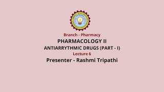 PharmacologyII Antiarrhythmic Drugs Part1  AKTU Digital Education [upl. by Hulbig]