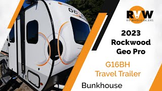 2023 Rockwood Geo Pro G16BH Travel Trailer WalkThrough [upl. by Yendroc]