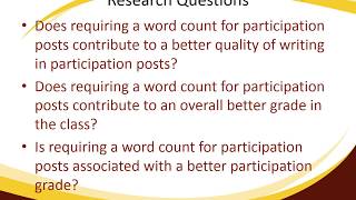 Minimum Word Count Requirements Insights for Improving Discussions in the Online Classroom [upl. by Tteirrah]