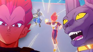 Dragon Ball Z Kakarot Humiliating Beerus  Level 250 Super Saiyan God Vegeta [upl. by Rosabella]