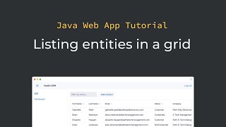 Java tutorial Listing entities in a data grid and configuring columns part 6 [upl. by Bick]