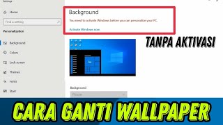 Cara ganti Wallpaper LaptopPC tanpa aktivasi windows [upl. by Funch]