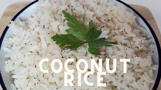 COCONUT RICE  Easy Recipe  Rice Cooker [upl. by Carlita]