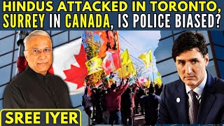 Hindus assaulted in Canada some by Police • Arson on a theater in Toronto caught on CCTV [upl. by Enilarak901]