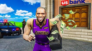 Robbing Banks with Lebron James in GTA 5 [upl. by Narih]