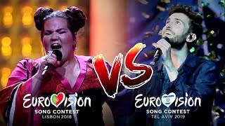 Eurovision 2018 VS 2019 The Battle [upl. by Ynohtnaleahcim]