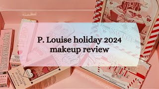 P Louise holiday 2024 makeup review  Crackers For You Bundle Red amp Sweet Escape Palette [upl. by Cavit]