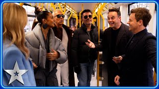 BGT Judges take PUBLIC TRANSPORT to auditions  BGTeaser  BGT 2024 [upl. by Apoor]