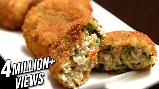 Paneer Cutlet  How To Make Paneer Cutlets  Easy Starter Recipe  Snacks  Ruchis Kitchen [upl. by Franckot]