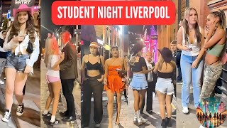 100AM Liverpool Student Party District  FANCY DRESS  4K Walking Tour [upl. by Lasyrc650]