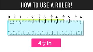 HOW TO USE A RULER TO MEASURE INCHES [upl. by Basir]