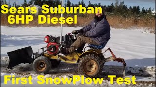 6HP Diesel Sears Suburban SnowPlow Testing [upl. by Assenar]