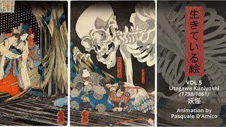 Yokai by Utagawa Kuniyoshi animated video [upl. by Emiline455]