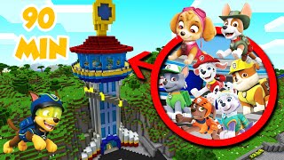 APARECEN TODOS LOS CACHORROS DE PAW PATROL EN MINECRAFT 😍 ¡90 MINUTOS [upl. by Assirehs]