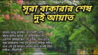 সুরা আল বাকারার শেষ দুই আয়াত sura al bakarar ses dui ayat [upl. by Hector933]