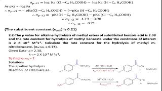 Hammett Equation  Calculation of k and K [upl. by Eniotna59]