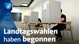 Landtagswahlen in Sachsen und Thüringen haben begonnen [upl. by Jen]