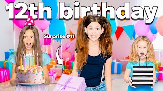 SURPRiSiNG MY DAUGHTER WiTH 12 GiFTS FOR HER 12TH BiRTHDAY [upl. by Czarra]