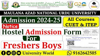 Manuu Boys Hostel Accommodation form for Freshers Students 2024 UniversityWorld [upl. by Armallas]