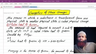 Energetics of phase changes Liquids Lecture 10 urduhindi [upl. by Orsini243]