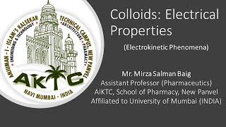 Colloids Electrokinetic Phenomena [upl. by Trebreh319]