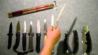 12 Big Folding Knives Large Pocket Knife Collection [upl. by Nariko]