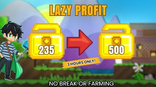 LAZY PROFIT WITH 2 DL 2024  THORAMEL GUIDE  GROWTOPIA [upl. by Ynattyrb]