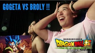 GOGETA vs BROLY  Dragon Ball Super Broly Cinema LIVE REACTION [upl. by Auj]