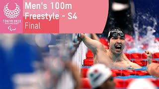 Suzuki Smashes Paralympic Record 🔥  Mens 100m Freestyle  S4 Final  Tokyo 2020 Paralympic Games [upl. by Nosidam]