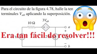 ¿Como aplicar el principio de superposición cuando se tienen fuentes controladas [upl. by Ennael]