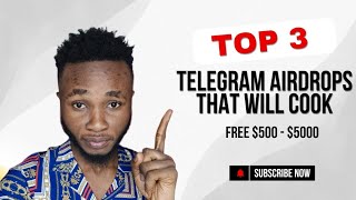 Top 3 Telegram Airdrops That will Print Massively  Free 500  5000  Birds Paws  Not pixels [upl. by Branham]