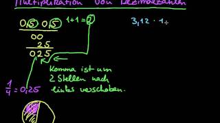 Multiplikation von Dezimalzahlen [upl. by Akilaz]