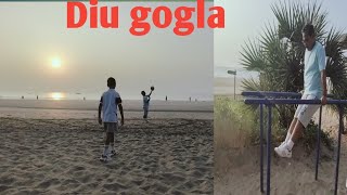 SANDAY Vlog Goggla seaside Beach 🏖️Diu BeachDiu amp Daman Territory tourist places to visit [upl. by Enirroc]