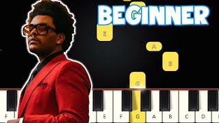 Blinding Lights  The Weeknd  Beginner Piano Tutorial  Easy Piano [upl. by Auoz27]