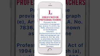 Code of Ethics For Professional Teachers  Article 5 The Teachers and the Teaching Community [upl. by Eiuqnimod192]