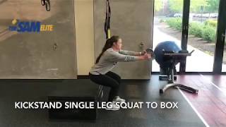 Kickstand Single Leg Squat to Box [upl. by Rafaelof]