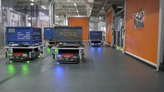 Audi Factory Neckarsulm Production  Production Audi A5  Automated guided vehicles [upl. by Desdemona]