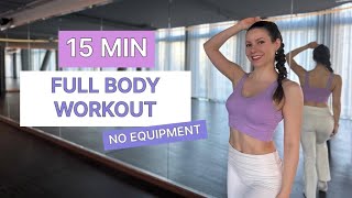 15 MIN FULL BODY WORKOUT  No Equipment  Victoria Wald [upl. by Aneen885]