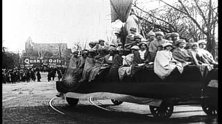 Womens suffrage parade in Washington DC HD Stock Footage [upl. by Dilly50]