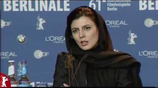 Leila Hatami speaking German  Conference Press  Berlin Film Festival 2011 [upl. by Ydualc925]