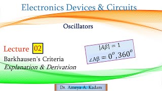 Oscillator 02 Barkhausens Criteria Explanation amp Derivation [upl. by Acired688]