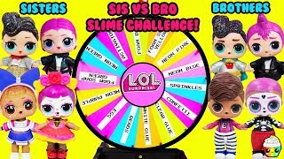 Sis VS Bro Spinning Wheel Slime Challenge Real Eggs Silly Ingredients Whos Slime Wins [upl. by Sorgalim944]