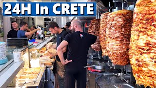 24 Hours In CRETE  Ultimate Greek Food Tour of Chania 🇬🇷 [upl. by Llewon82]