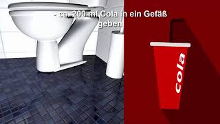 Toilette WC Klo reinigen mit Cola  Urinstein und Kalkflecken entfernen  So gehts [upl. by Fianna]