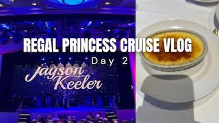 Regal Princess Cruise  British Isles Day 2  Leaving Portland Concerto Dining Room Jayson Keeler [upl. by Ayaj]