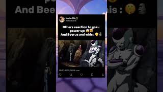 Beerus and whis reaction 😂🔥 goku dragonball viral fyp badass [upl. by Evanthe304]